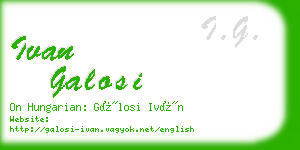 ivan galosi business card